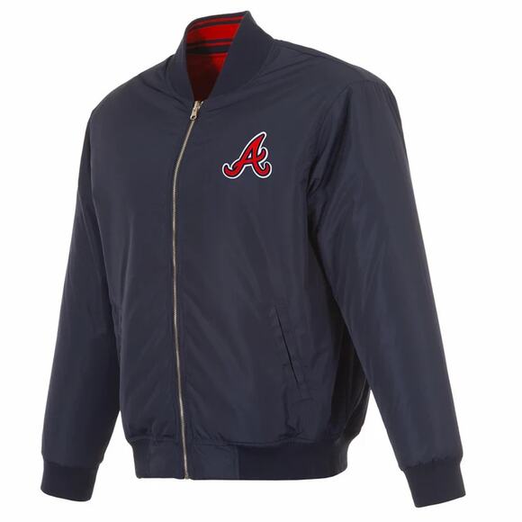 Atlanta Braves Reversible Flight Jacket - Picture 2 of 5